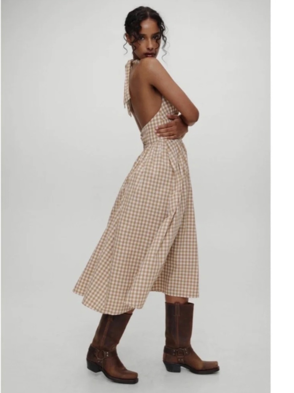 FRANKIES BIKINIS x BELLA HADID Prairie Midi Dress Regular $195 Like New XS - Picture 5 of 6